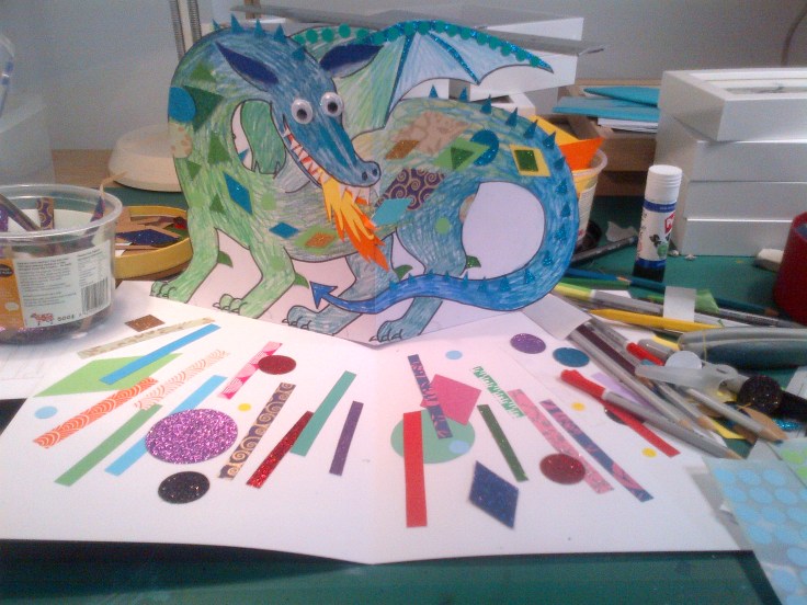 Marion's first pop-up dragon